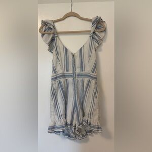 LoveShackFancy Lucy romper white blue stripe 2